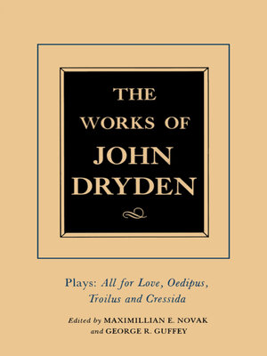 cover image of The Works of John Dryden, Volume XIII